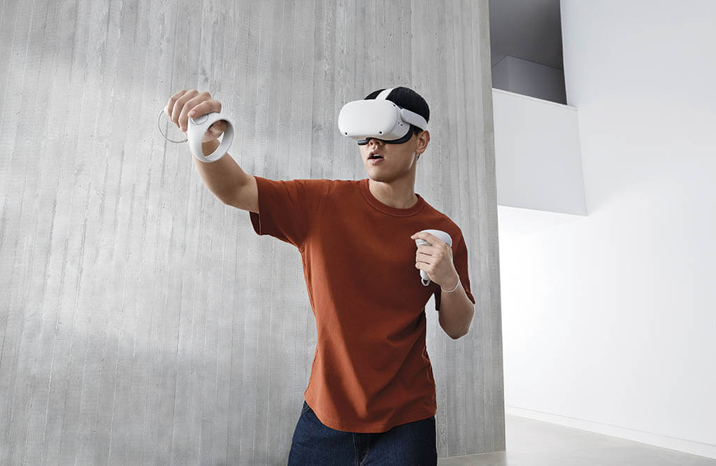 Participating actively with the Oculus (now Meta) Quest 2 headset. The Quest 2 is credited with taking virtual reality closer to being a mainstream business. (Image courtesy of Oculus Studios and Facebook/Meta)