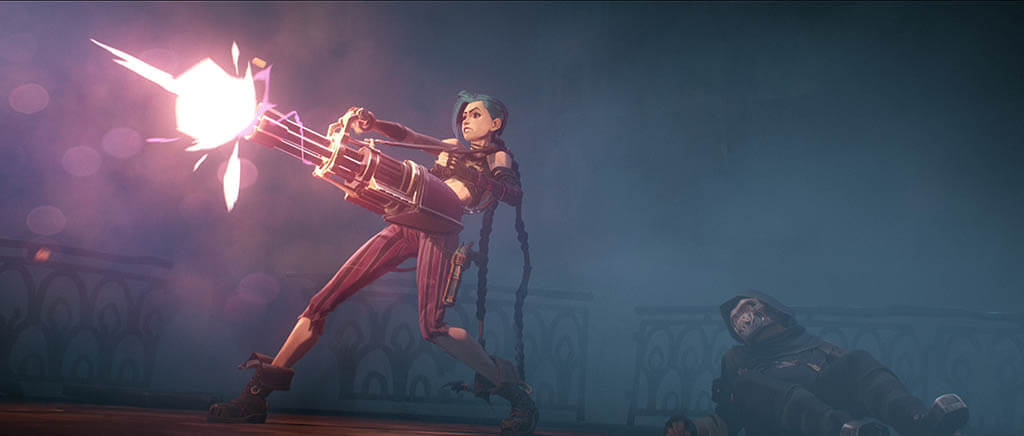 Fortiche needed to develop new 2D and 3D workflows in order to animate Arcane. (Image courtesy of Netflix)