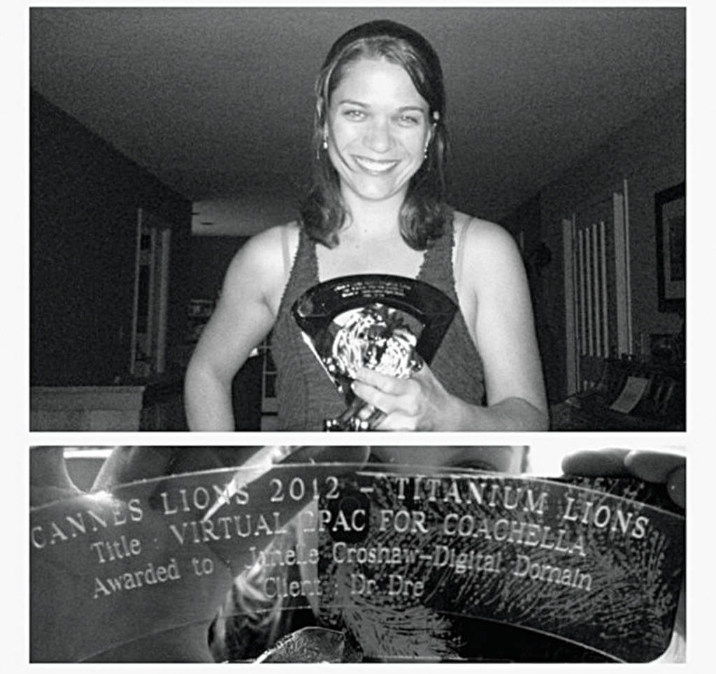 Ralla was part of the Digital Domain team that re-created legendary rapper Tupac Shakur performing as a ‘Virtual Tupac’ for the Coachella Valley Music & Arts Festival, for which she subsequently won the Cannes Titanium Lion Award in 2012.