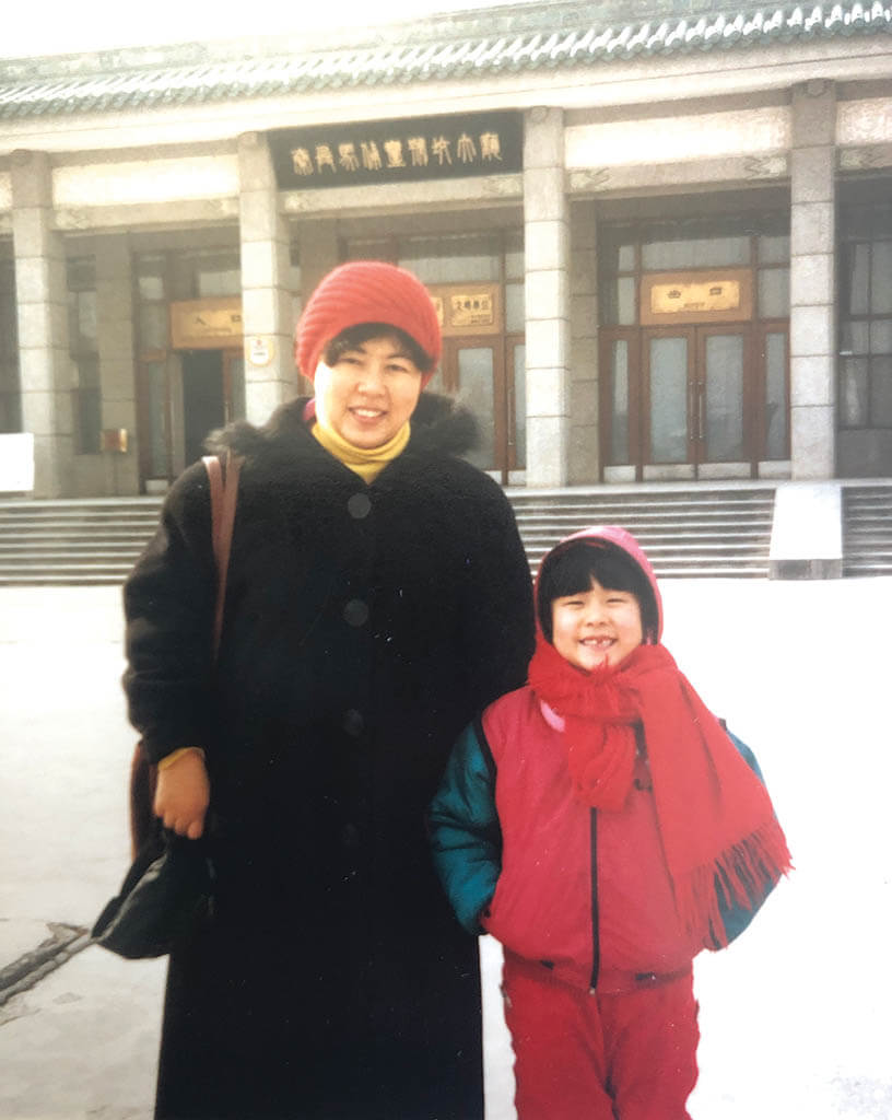 Adolescent Domee Shi with her mother, Ningsha Zhong, who is a professional education administrative coordinator in the University of Toronto’s Department of Physical Therapy.