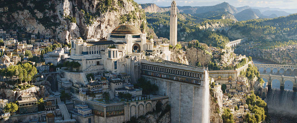 There is this real sense of volumetric creativity that consists of blocks upon blocks of ornaments, shapes, scale, squares and spheres in Númenor.