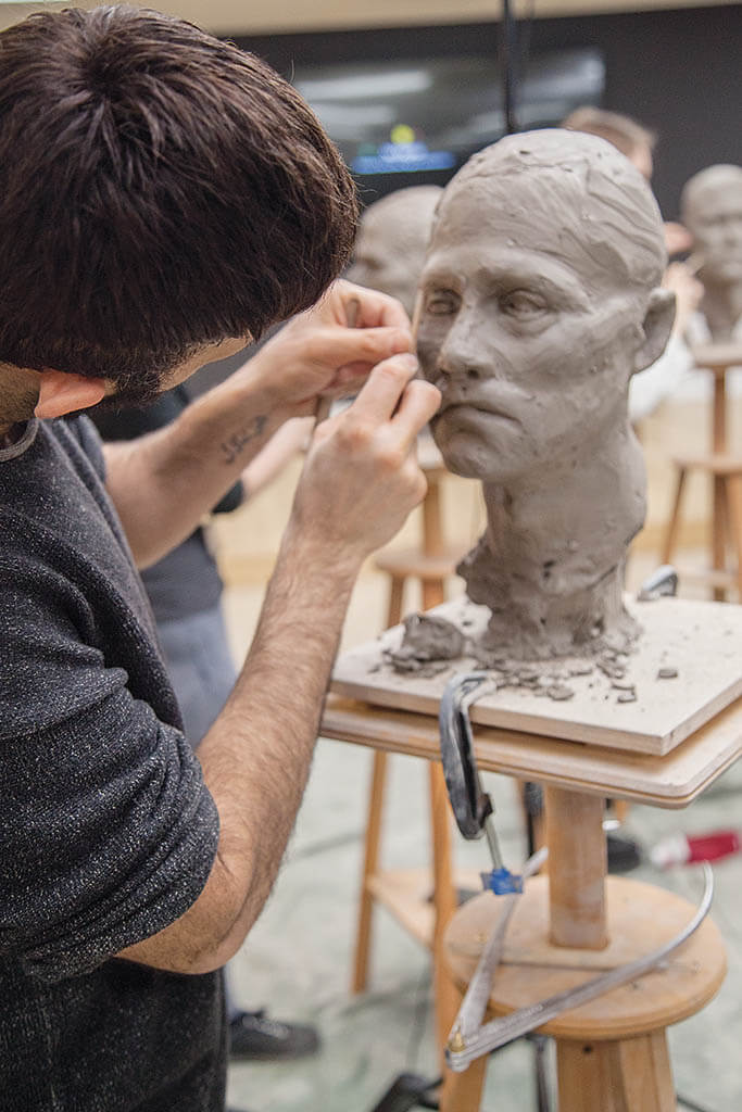 A clay sculpting master class is one of thebenefits at Framestore. (Image courtesy of Framestore)