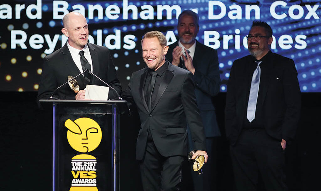 25. The award for Outstanding Virtual Cinematography in a CG Project went to Avatar: The Way of Water and the team of Richard Baneham, Dan Cox, Eric Reynolds and AJ Briones.