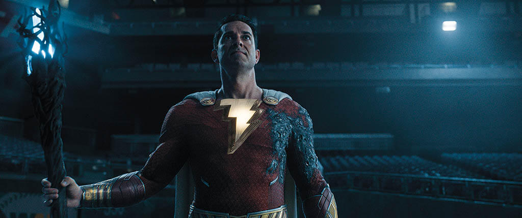The chest bolt was a practical lighting element that subsequently had to be replaced in post-production to fit into the suit properly.