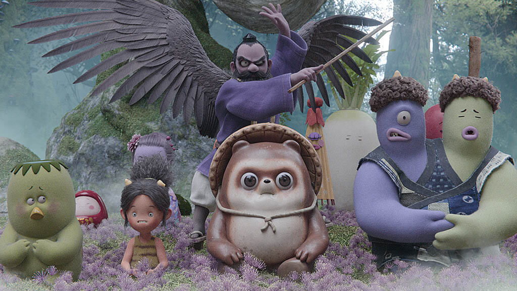 Oni: Thunder God’s Tale was to be stop- motion animation but in the end became CG that emulated the characteristics of the original intent. (Image courtesy of Netflix)