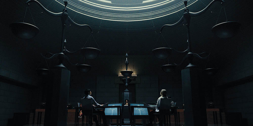 Graphical elements such as numbers were incorporated into the imagery to show the contestants realizing the type of game they are playing in Alice in Borderland. (Image courtesy of Megalis VFX)