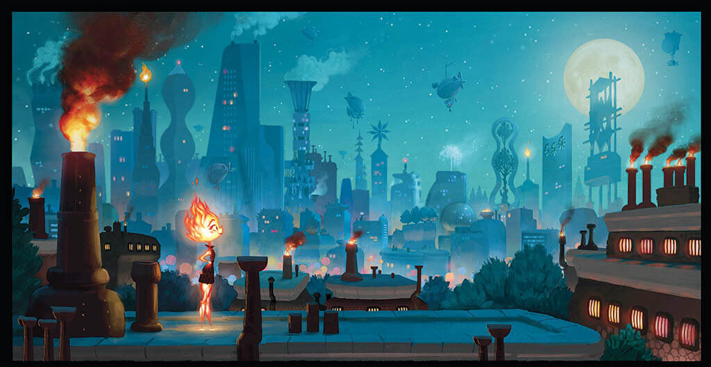 A nighttime examination of Ember by Jason Deamer, Character Art Designer.