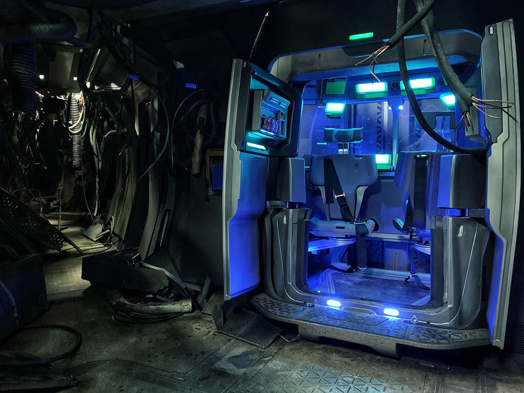 Escape vessel in place, dressed and ready for filming. (Photo: Kevin Ishioka)