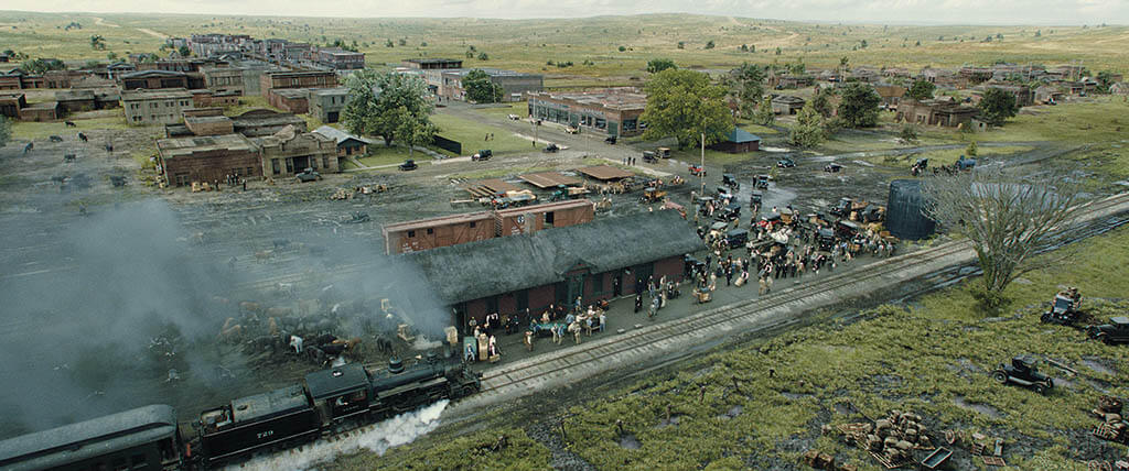It was important to eliminate any indication of modernization, especially for the wide shots.