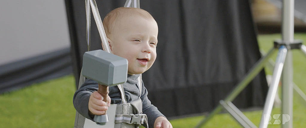 TOP TO BOTTOM: Rising Sun Pictures’ machine learning incorporated data from a “learned library of reference material” to help create Baby Thor for Thor: Love and Thunder. An early adopter of AI, RSP used machine learning to give the baby and uncannily lifelike quality while exhibiting behaviors required by the script. (Images courtesy of Marvel Studios) 