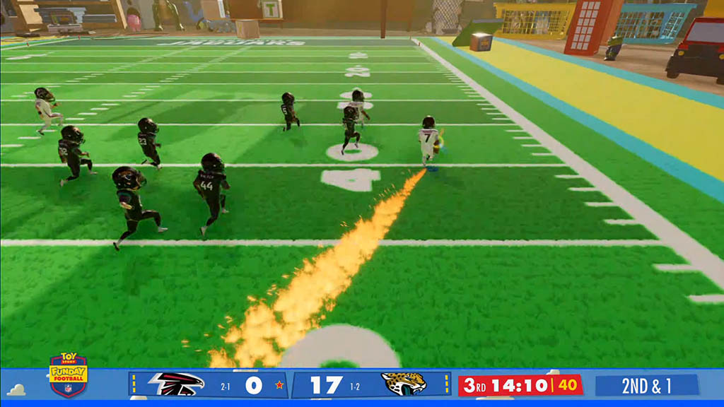 ESPN Creative Studio added acceleration effects for running plays.