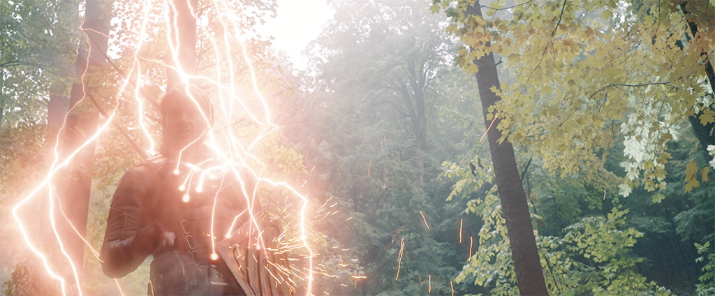 Foul-mouth Soldier Boy is struck by lightning in a cameo appearance in Gen V. The spin-off series of The Boys features around 1,350 VFX shots. 