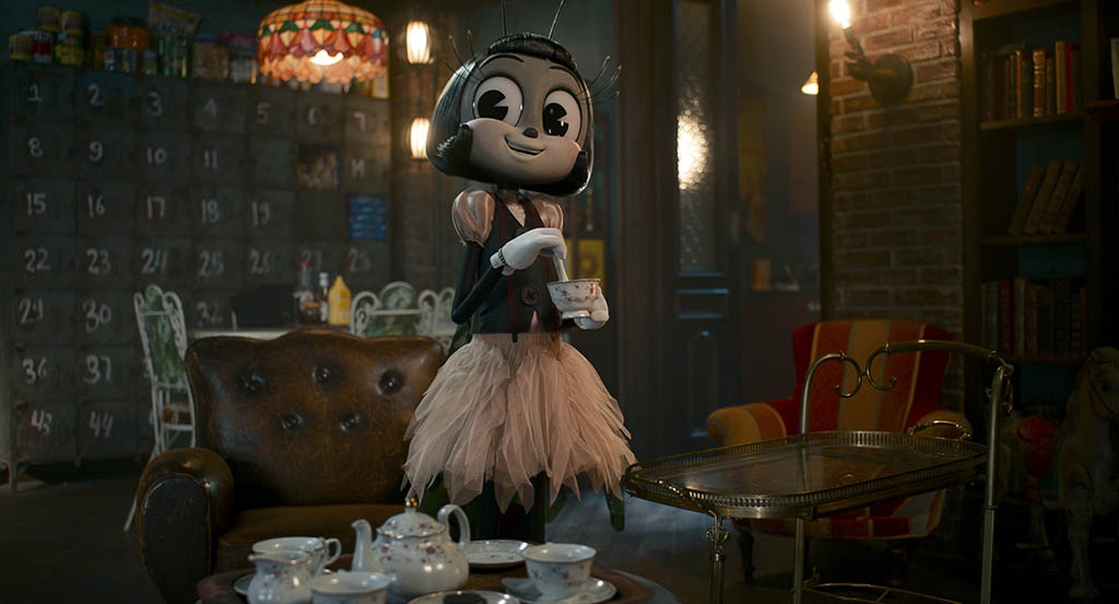 Blossom (voiced by Phoebe Waller-Bridge) was modeled on ideas from the Fleischer Studios era of the 1930s, like Betty Boop. 