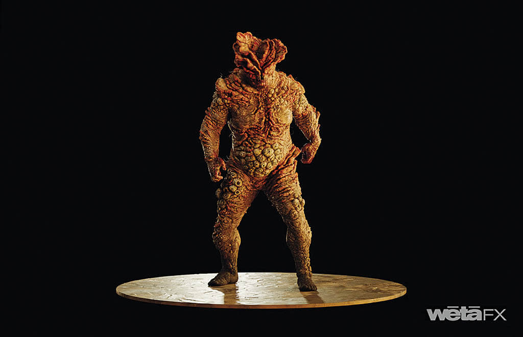 Artists at Wētā FX needed to learn about a particular type of fungi to create Bloater for the HBO series The Last of Us. Gino Acevedo, Max Telfer, Pascal Raimbault and Fabio Leporelli received a 2024 VES Award for their work. (Images courtesy of Wētā FX and HBO)