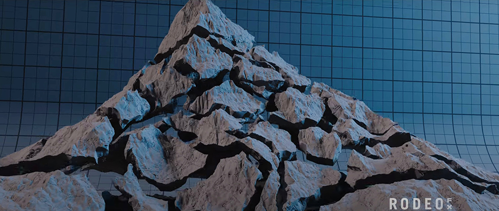 The effects and lighting were done entirely in Houdini, which is a new workflow for Rodeo FX.
