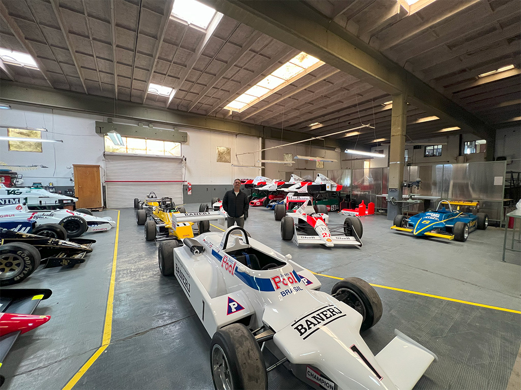 22 faithful replicas of cars were driven by Senna and his rivals, but each race only featured two cars at a time. (Image courtesy of Crespi and Netflix)