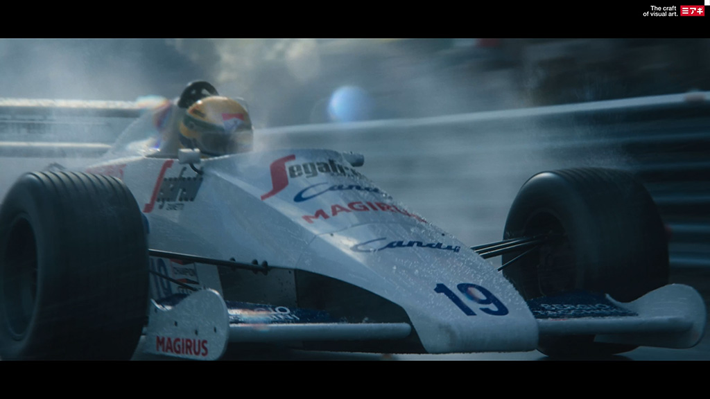 Brazilian racing champion Ayrton Senna (Gabriel Leone) was the focus of VFX work by Scanline VFX, NetFX and Eyeline Studios along with Brazilian studios Miagui, Quanta and Picma Post.