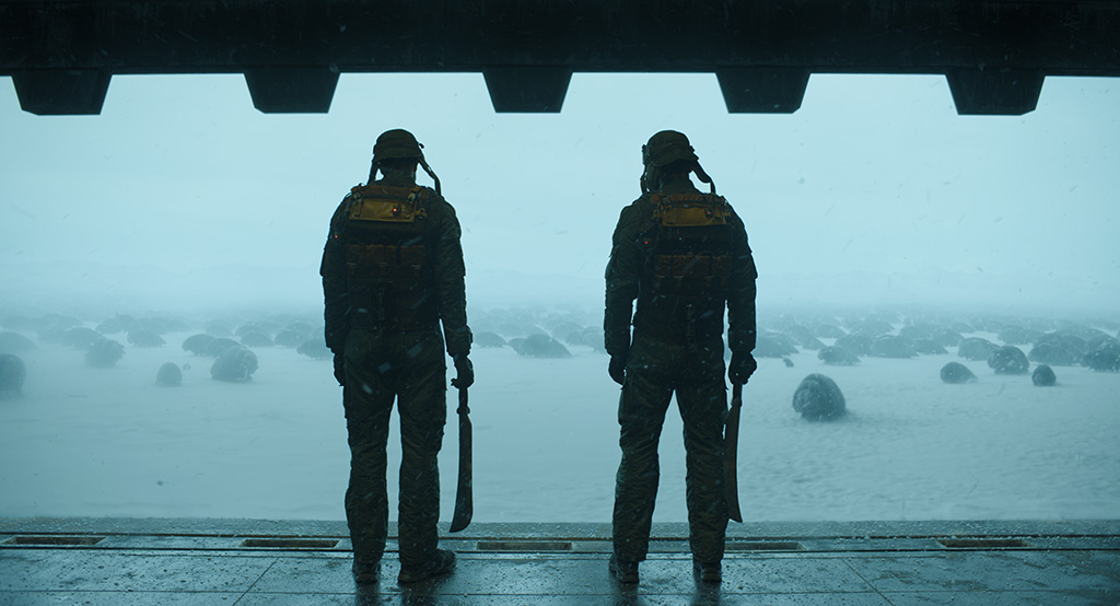 The Creepers provide a sense of depth to the bleak, snowy environment.