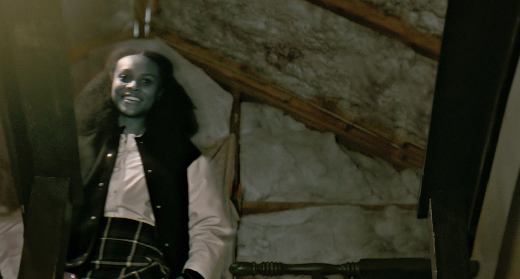 The flashbacks that merge into reality were treated as if a cinematographer had placed a Lensbaby on the camera. 