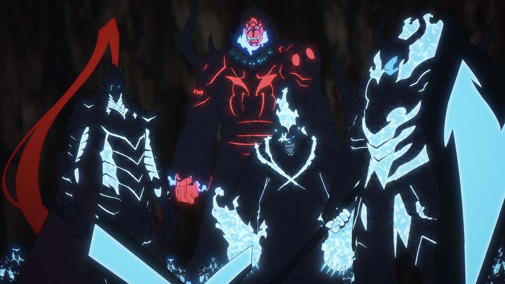 3D animation was utilized for the Shadow Army in order to make their simplistic shapes and forms more dynamic. (Image courtesy of Atsushi Kaneko via X) 