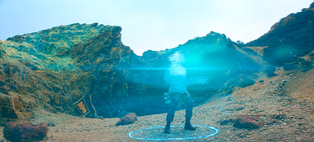 A copper mine served as the location for the planet where the digital clone of James Walton (Jimmi Simpson) is found.