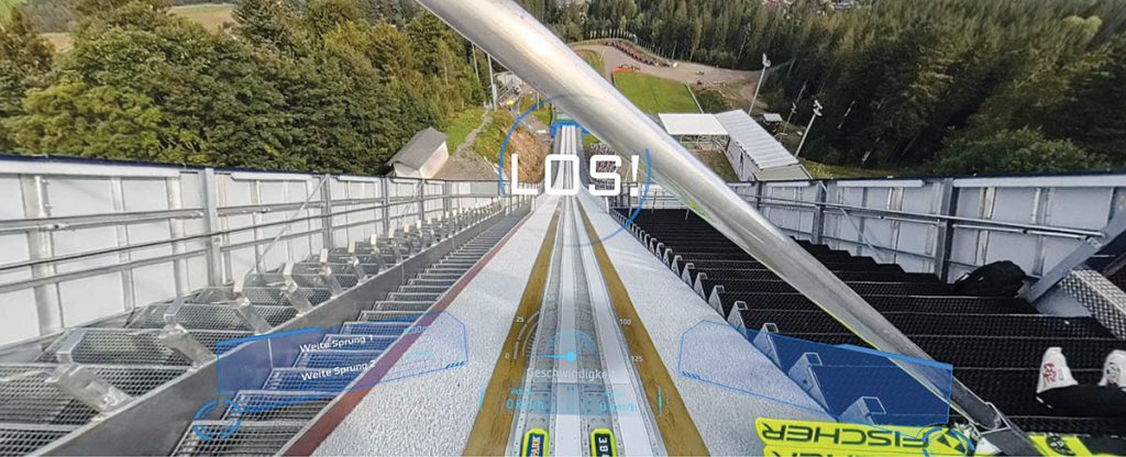 Europa-Park in Rust, Germany, features the “Adler Ski Stadium” ski-jumping experience in collaboration with VR Coaster and the Black Forest Ski Museum. Visitors experience the thrill of ski jumping through a virtual reality simulation.(Images courtesy of VR Coaster and Europa-Park) 
