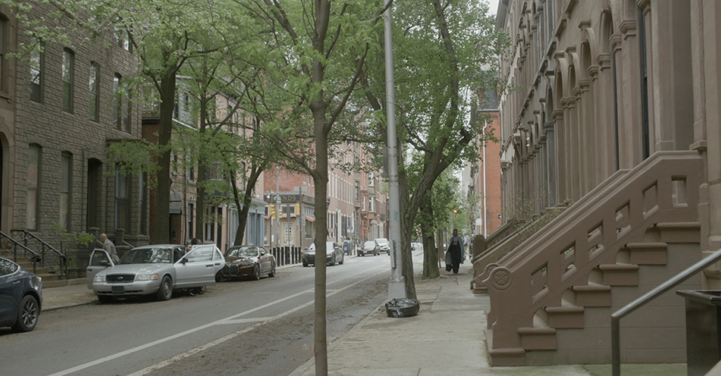 Because the pilot was shot during the winter and the remaining seven episodes were captured later on, the visual effects team had to use digital deforestation to ensure seasonal continuity.