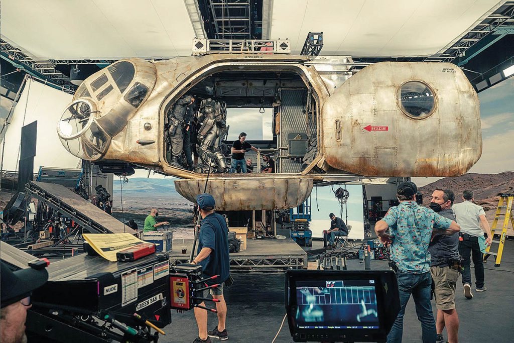 Visual effects have freed Fallout Cinematographer Stuart Dryburgh to shoot quicker and in places that in the past would have been deemed imperfect because of power lines, out-of-period buildings or the sky. (Image courtesy of Prime Video)