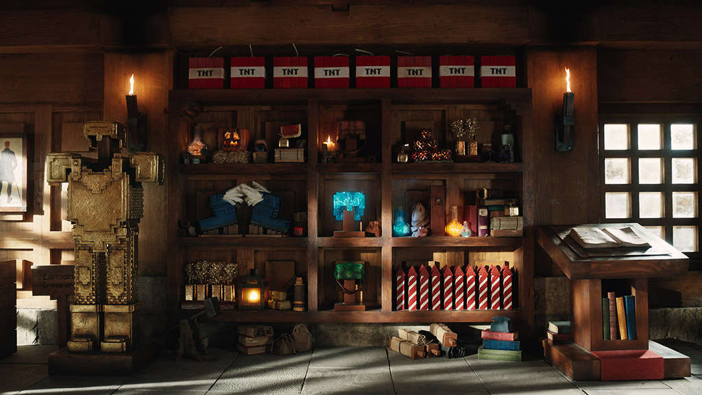 Interior and exterior environments had to be created, such as the shop owned by Steve (Jack Black). 