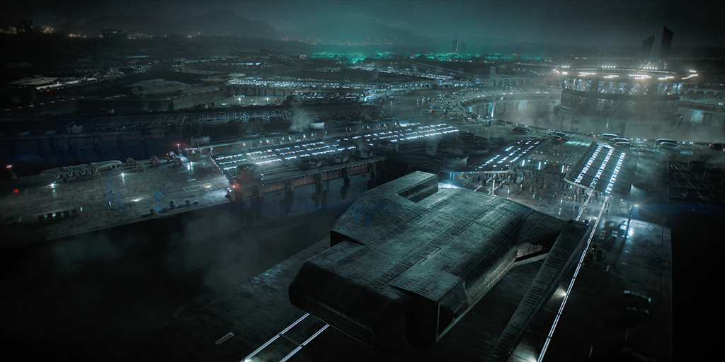 A diffused, misty lighting gives an ethereal quality to the shot. 