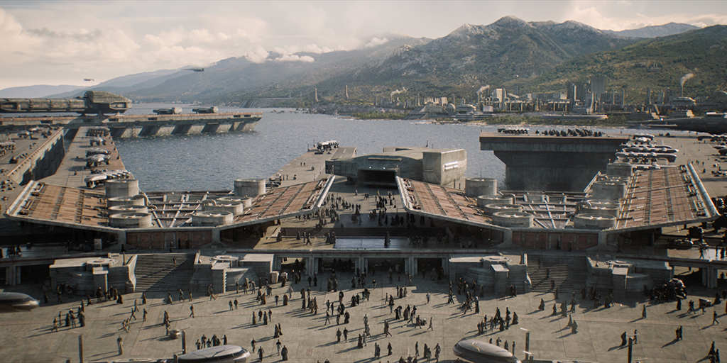 One of the biggest challenges for spaceports was to make sure there was enough activity taking place in the background to make the environments look believable and alive. 