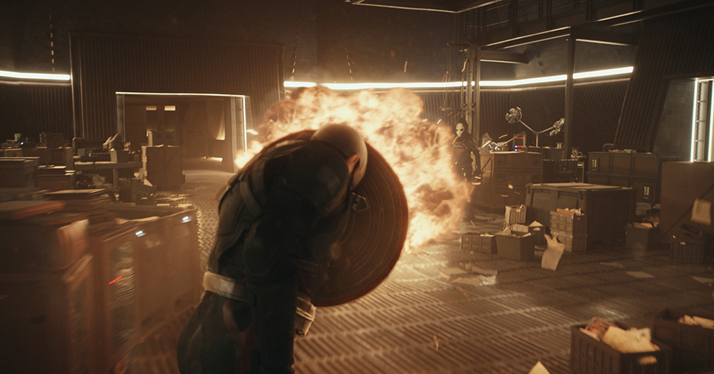 Contributing to the integration of the vault fight was the burning paper found throughout the environment.